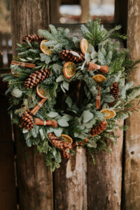 Wianek z  suszoną pomarańczą